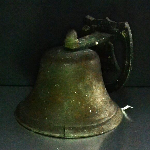 Bevin Other - Vintage Bevin Patio Or Garden Bell Bronze Finish Horsehoe Bracket Outdoor Decor